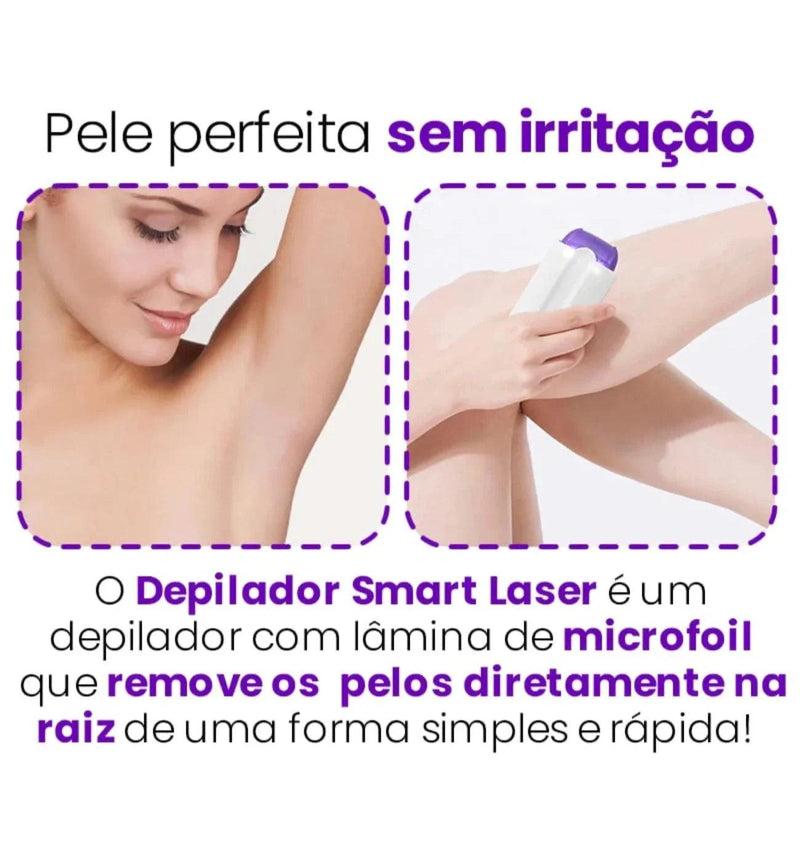 Mini Depilador Touch Skin – Recarregável - Com LED - Trend Select