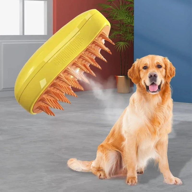 Escova Vapor 3 em 1: Remova Pelos, Massageie e Limpe Seu Pet - Trend Select
