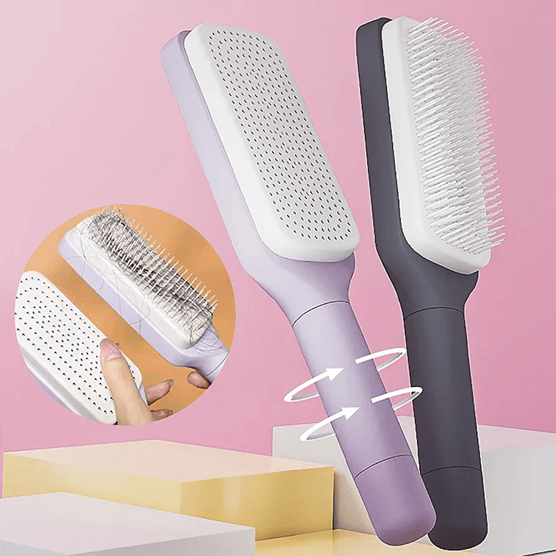 Escova de Cabelo MaxClean - Retrátil Auto Limpante - Trend Select